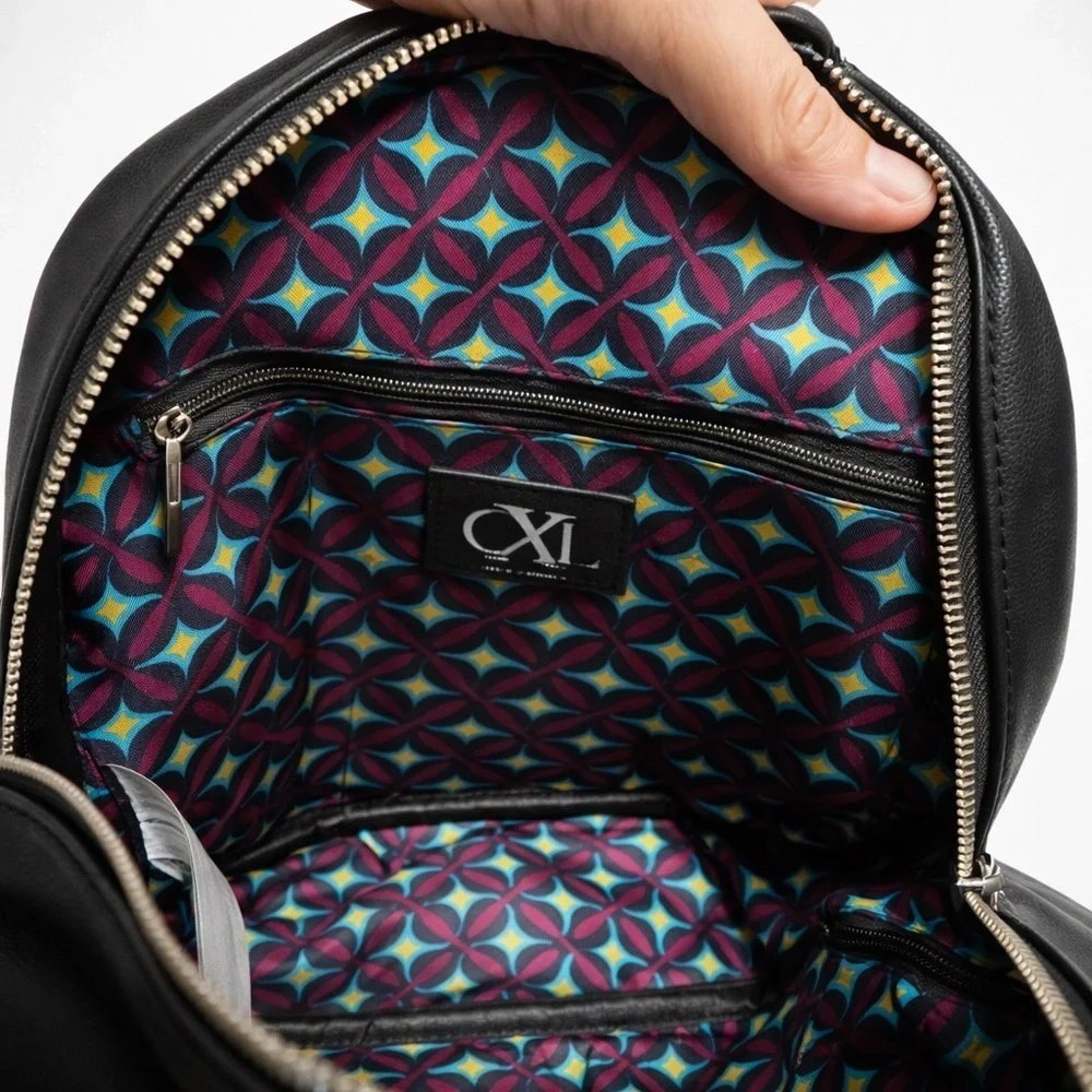 CXL by Christian Lacroix Pine Caviar Black Leather Backpack- NWT